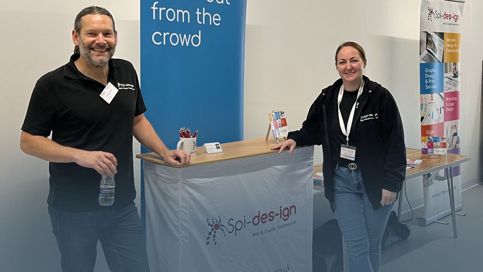 Custom exhibition graphics designed for maximum visual impact